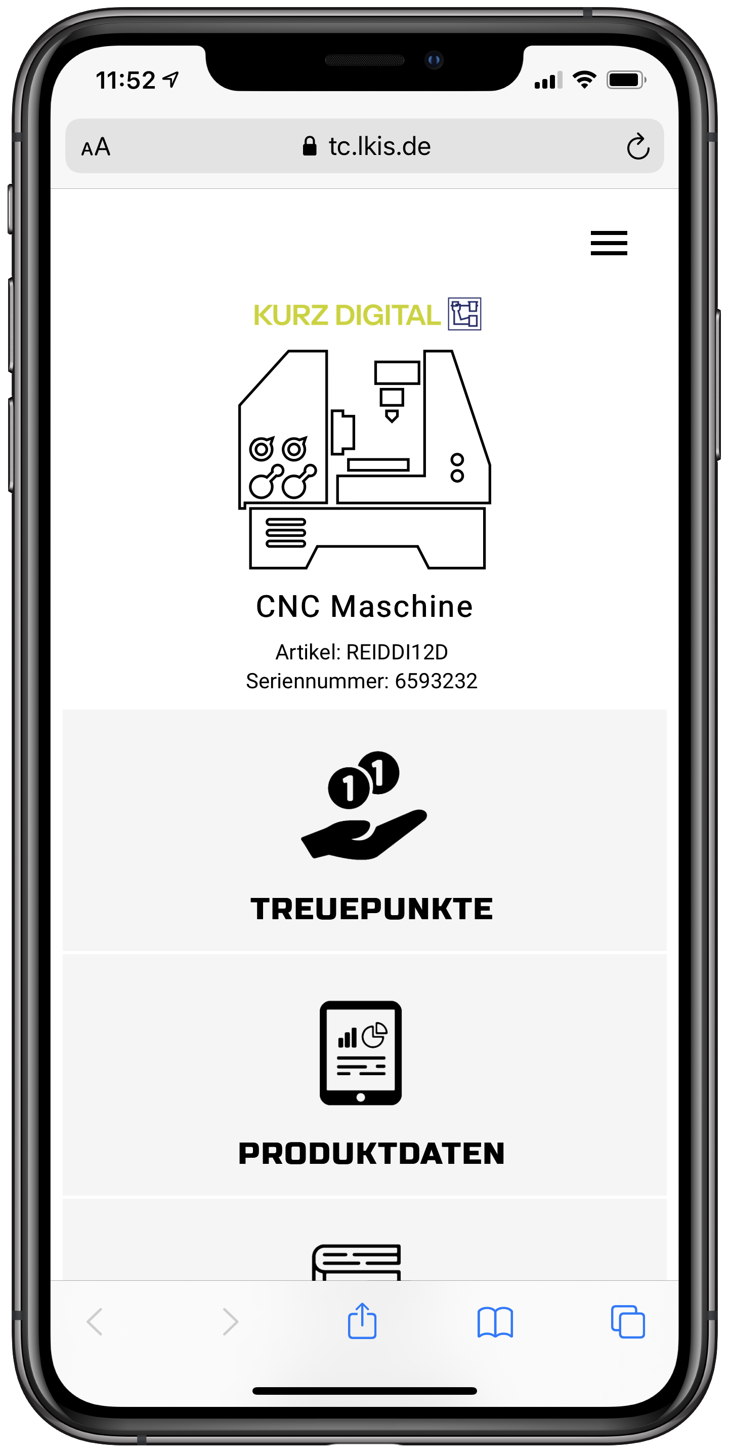 EASYService am Beispiel einer CNC Maschine